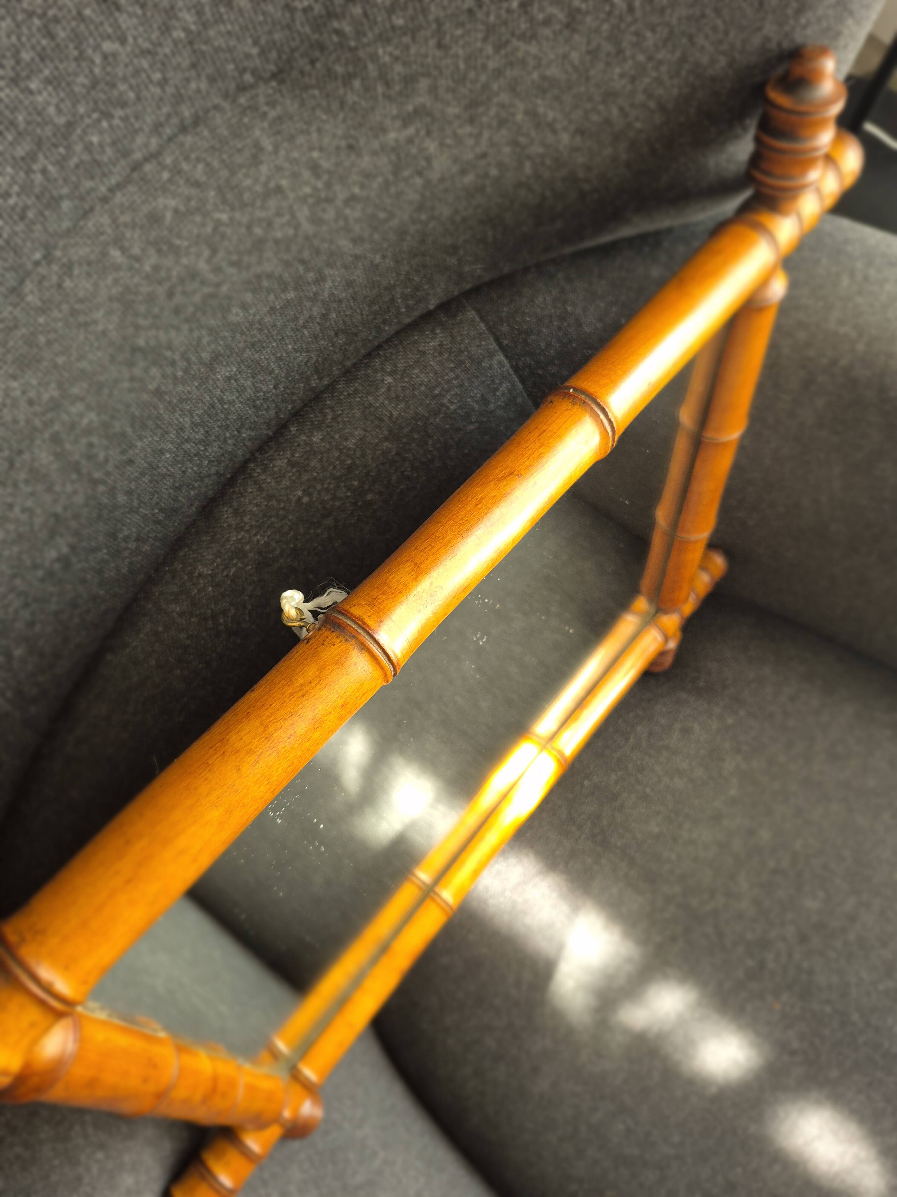 Vintage belle epoque bamboo mirror