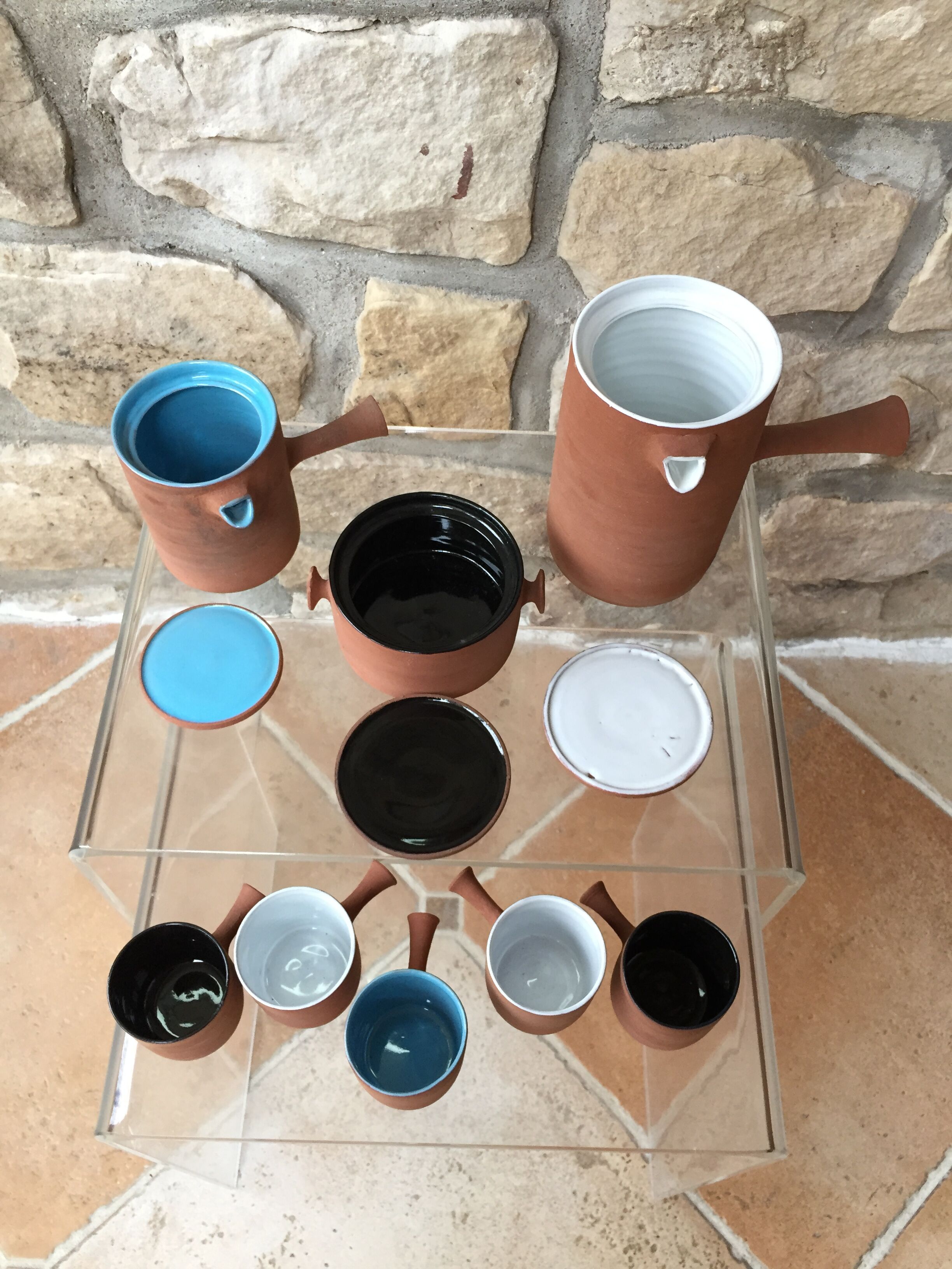 Coffee glazed terracotta