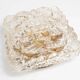 Gold floral glass ceiling light 1960