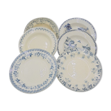 Series of 6 soup plates