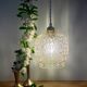 Vintage amber glass globe pendant light