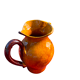 Carafe in ochre and maron sandstone