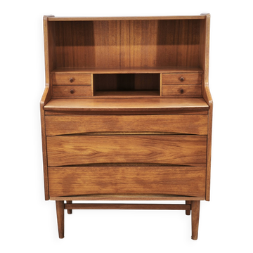 Danish Modern Teak Secretary Writing Desk with Drawers, 1960s