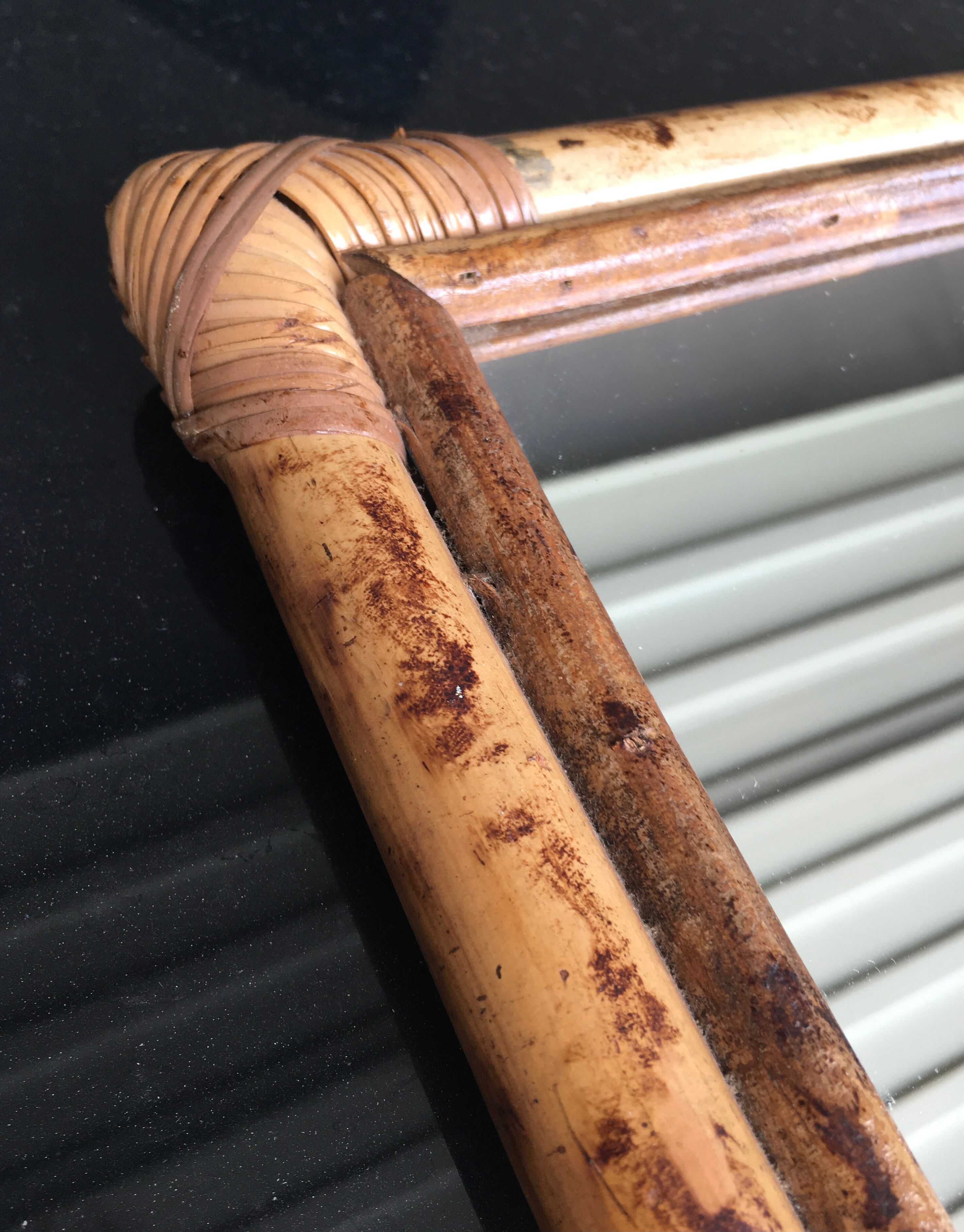 Tiger bamboo mirror 28x34cm