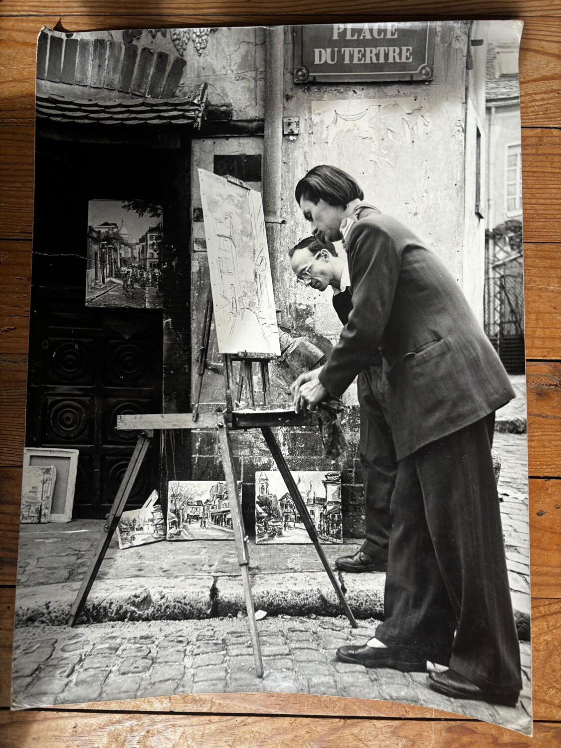 original vintage photograph painter Montmartre