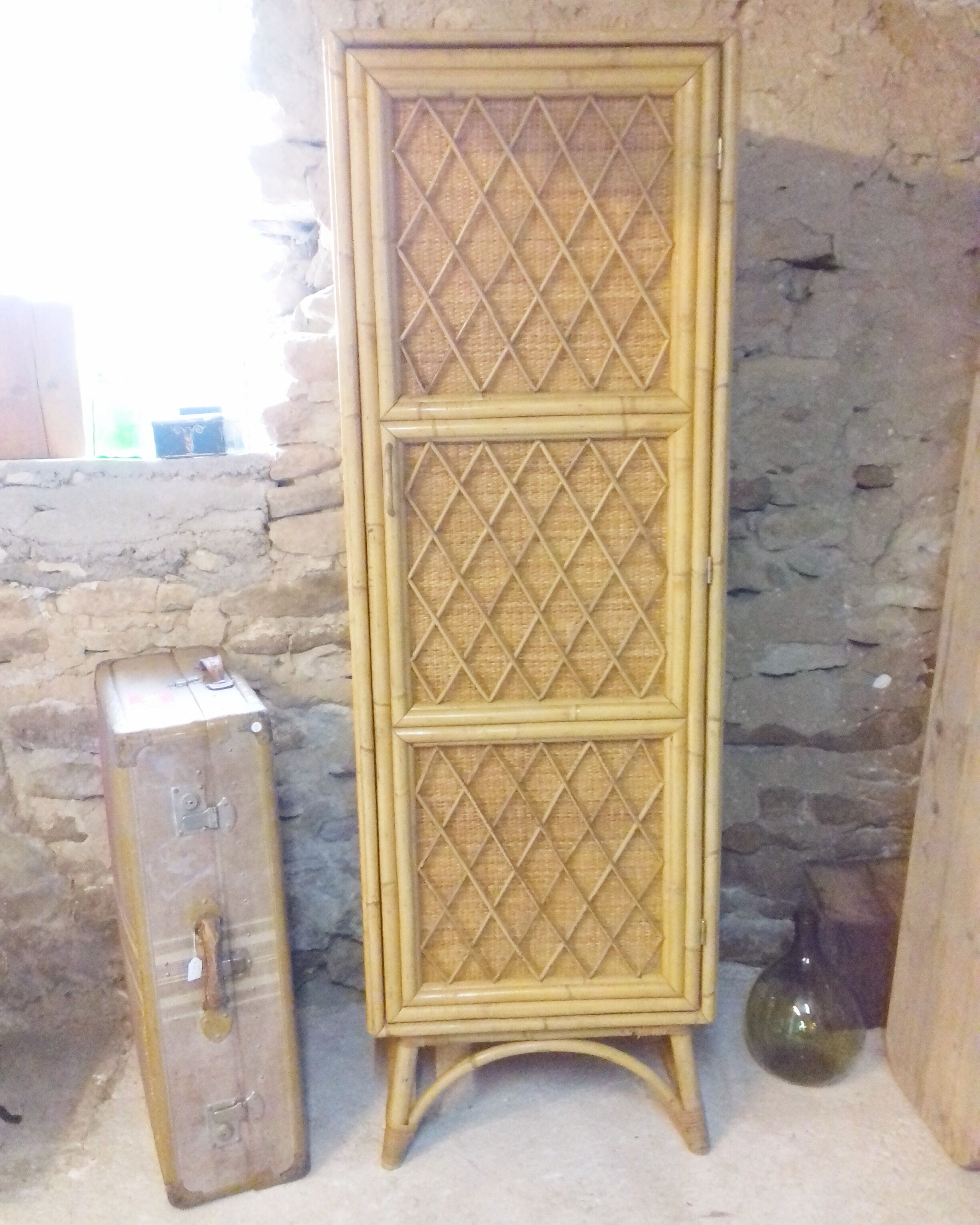 Wardrobe clear rattan