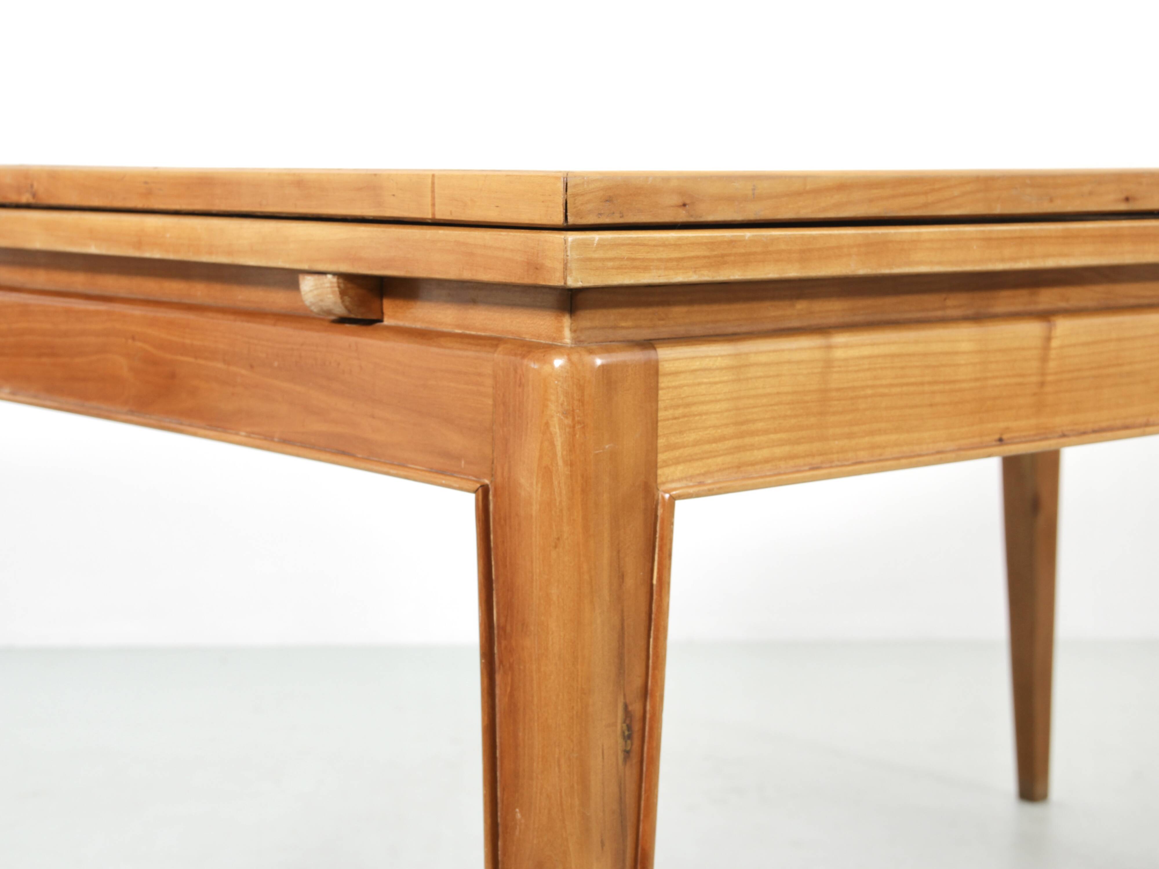 Table de repas extensible en acajou blond