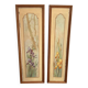 Pair of Art Nouveau Decorative Panels with Purple and Yellow Irises. Work