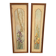 Pair of Art Nouveau Decorative Panels with Purple and Yellow Irises. Work