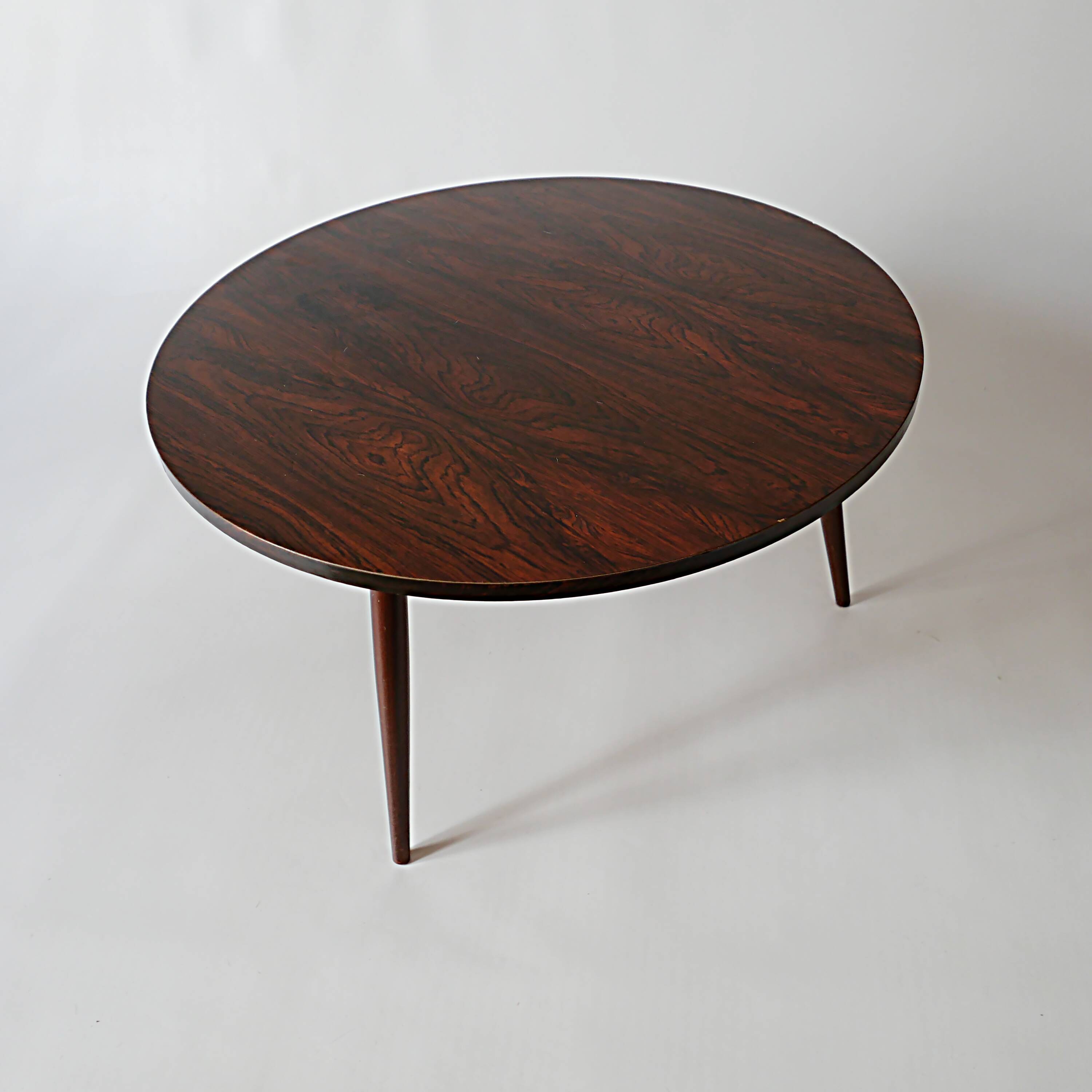 vintage coffee table design 1960 in rosewood wood 60s 70s