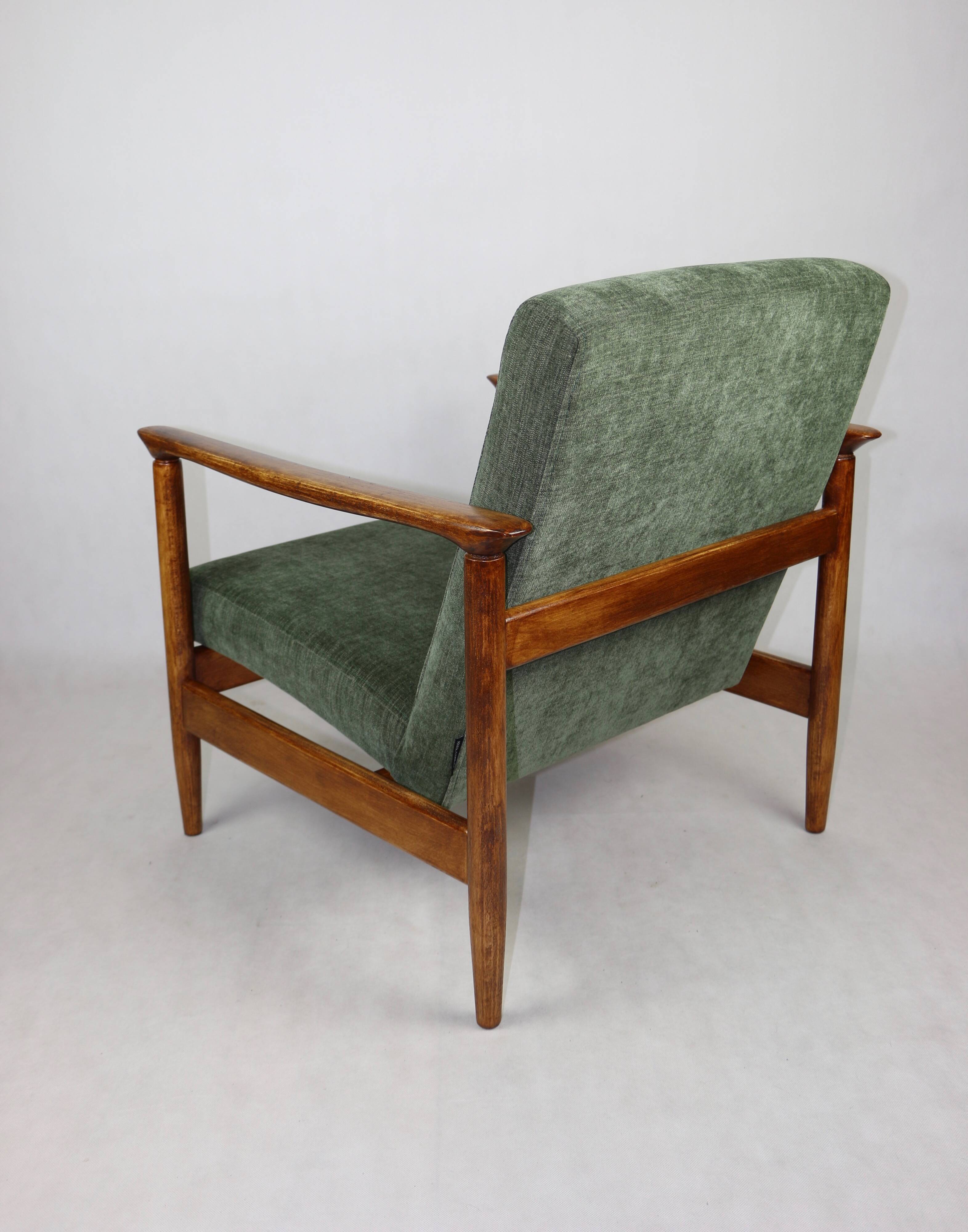 Green Olive GFM-142 Armchair attributed to Edmund Homa, 1970s