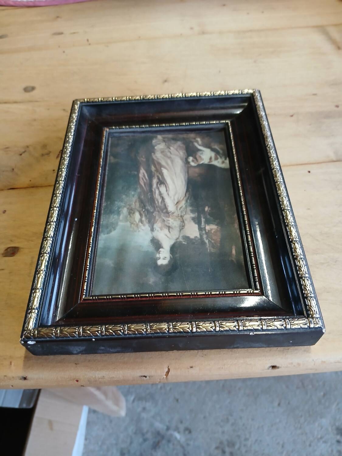 Petit tableau peinture sur soie