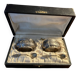 Set of 2 metal salt shakers