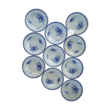 Plates old iron earth Sarreguemines Watteau