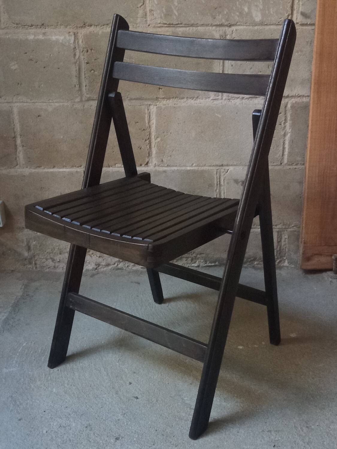 Vintage wooden folding chair