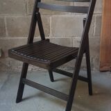 Chaise vintage pliante en bois