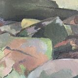 Vintage Oil on Canvas signed Modernist Gustav Adolf Johansson 1972