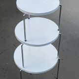 Vintage set of three round side tables nesting tables from the 70s design