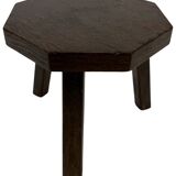 Vintage wooden set of  hexagon side tables/plant tables from the 70s
