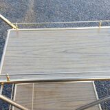 Vintage folding serving table on wheels
