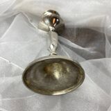 Silver metal candle holder