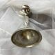 Silver metal candle holder