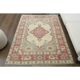 1970s Vintage Turkish Oushak Handmade Wool Cotton Cream Area Rug 150x205