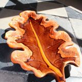 Coupe à fruit céramique de vallauris en forme de feuille (45 x 25 cm)