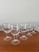 Set of 8 transparent bubble glass glasses for water or wine.