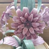 Lustre iron and painted sheet flowers camellias