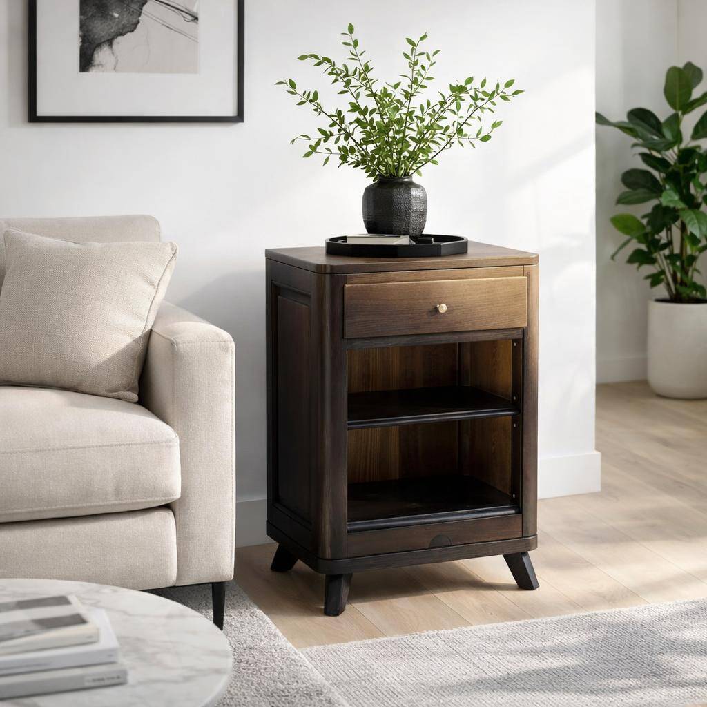 Commode, petit meuble en chêne massif, confiturier
