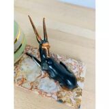 Art deco lamp gazelle brass and marble