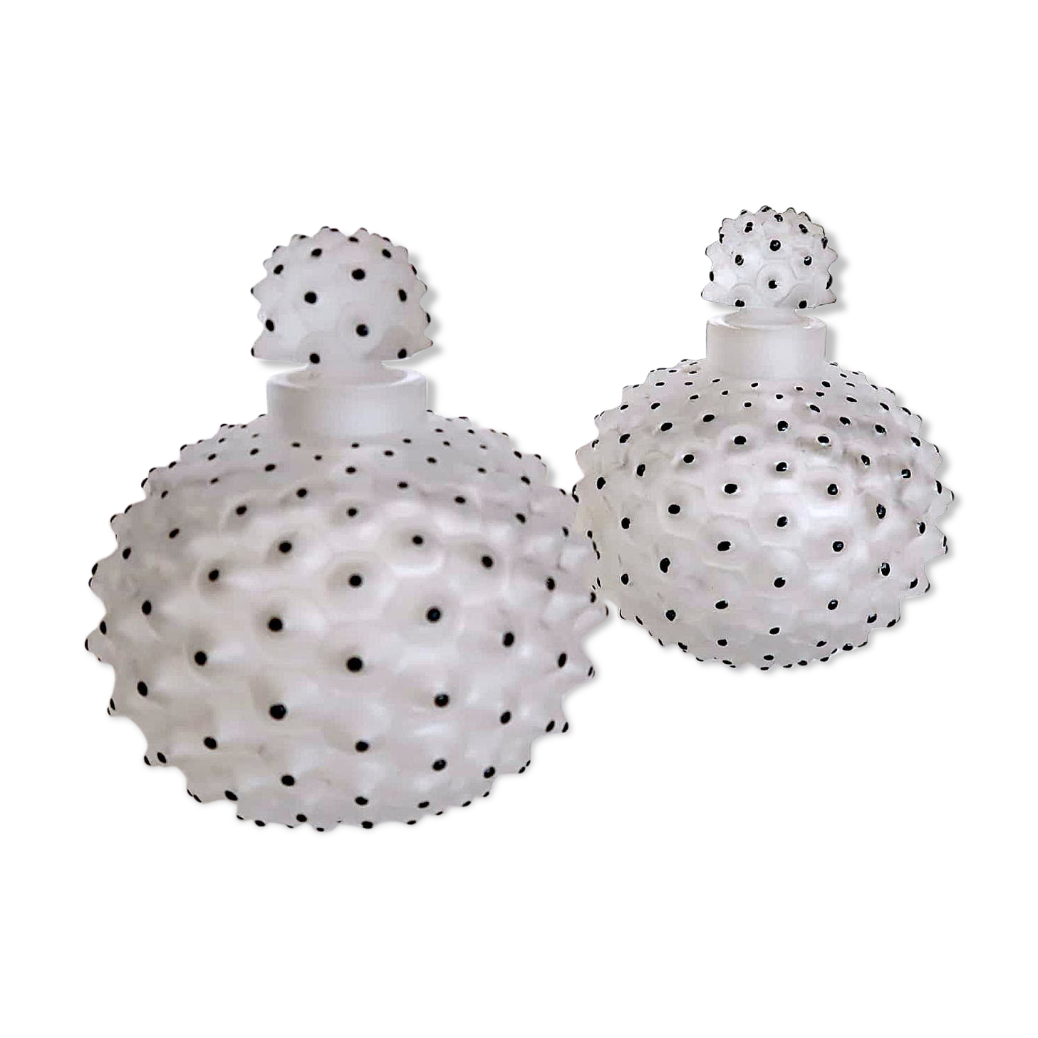 Pair bottles Lalique model Cactus