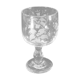 Old blown glass engraved with acid XIXth floral decoration