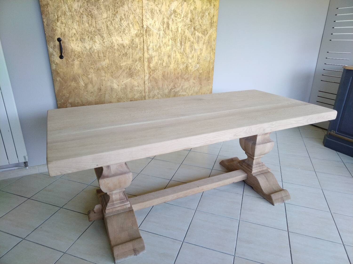 Renovated oak monastery table