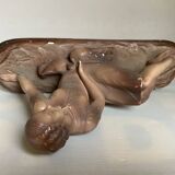 Statue la femme aux oiseaux signée art déco