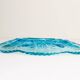 Light blue decorative glass plate, mid-century, Italy, 1960s.