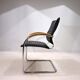 Chaise de salle à manger/conférence en cuir Thonet S74 par Josef Gorica, 1990
