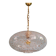 Large vintage glass pendant light, with gold inclusions, 1970.