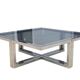 Vintage coffee table in brass and chrome, 1970