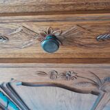 carved solid oak sideboard