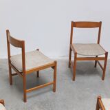 Set of 6 dining chairs in oak by Meubelatelier Vanda Watervliet, 1960s