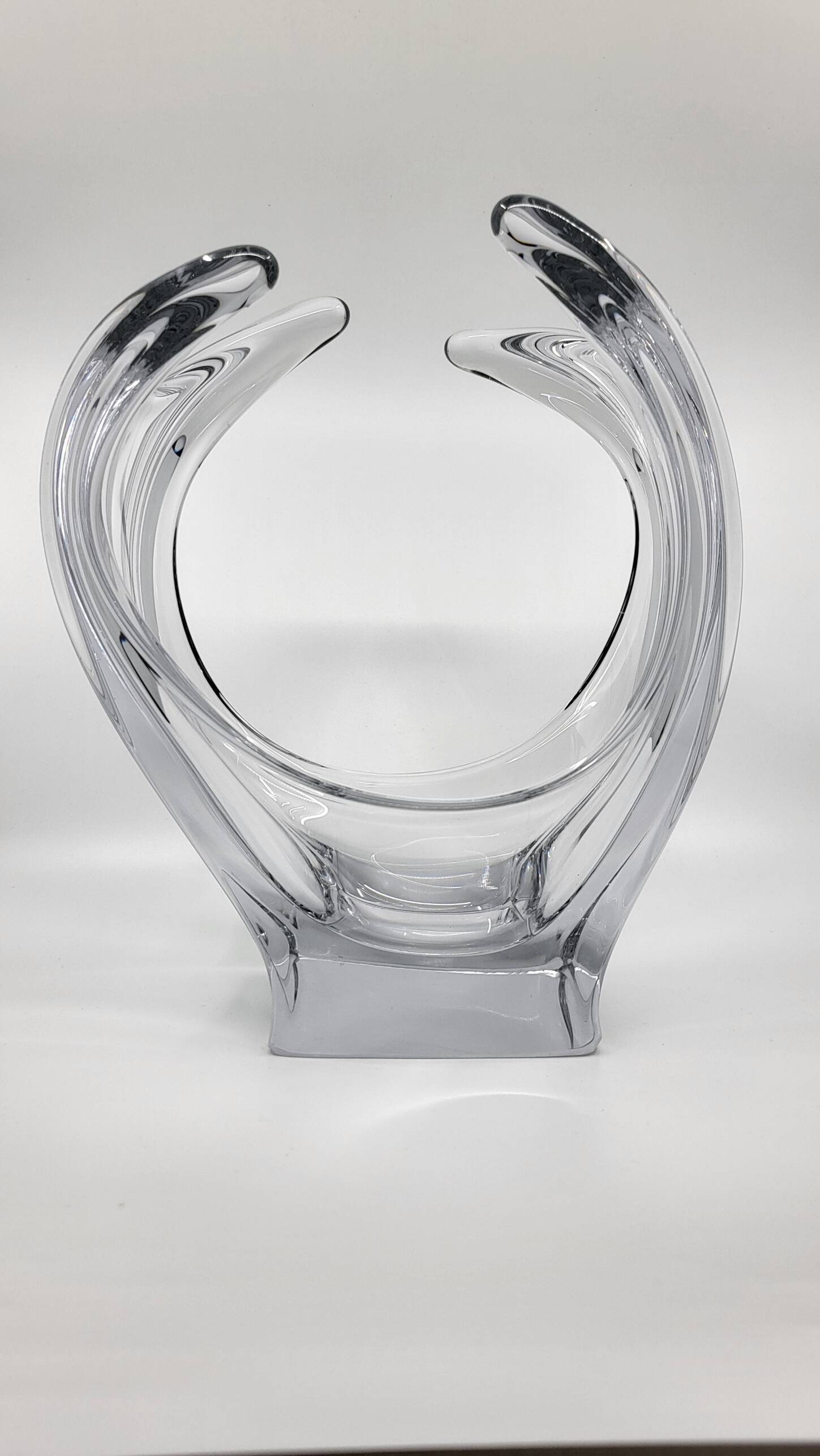 French crystal vase 1970 vintage
