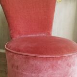 Paire de fauteuils crapauds en velours