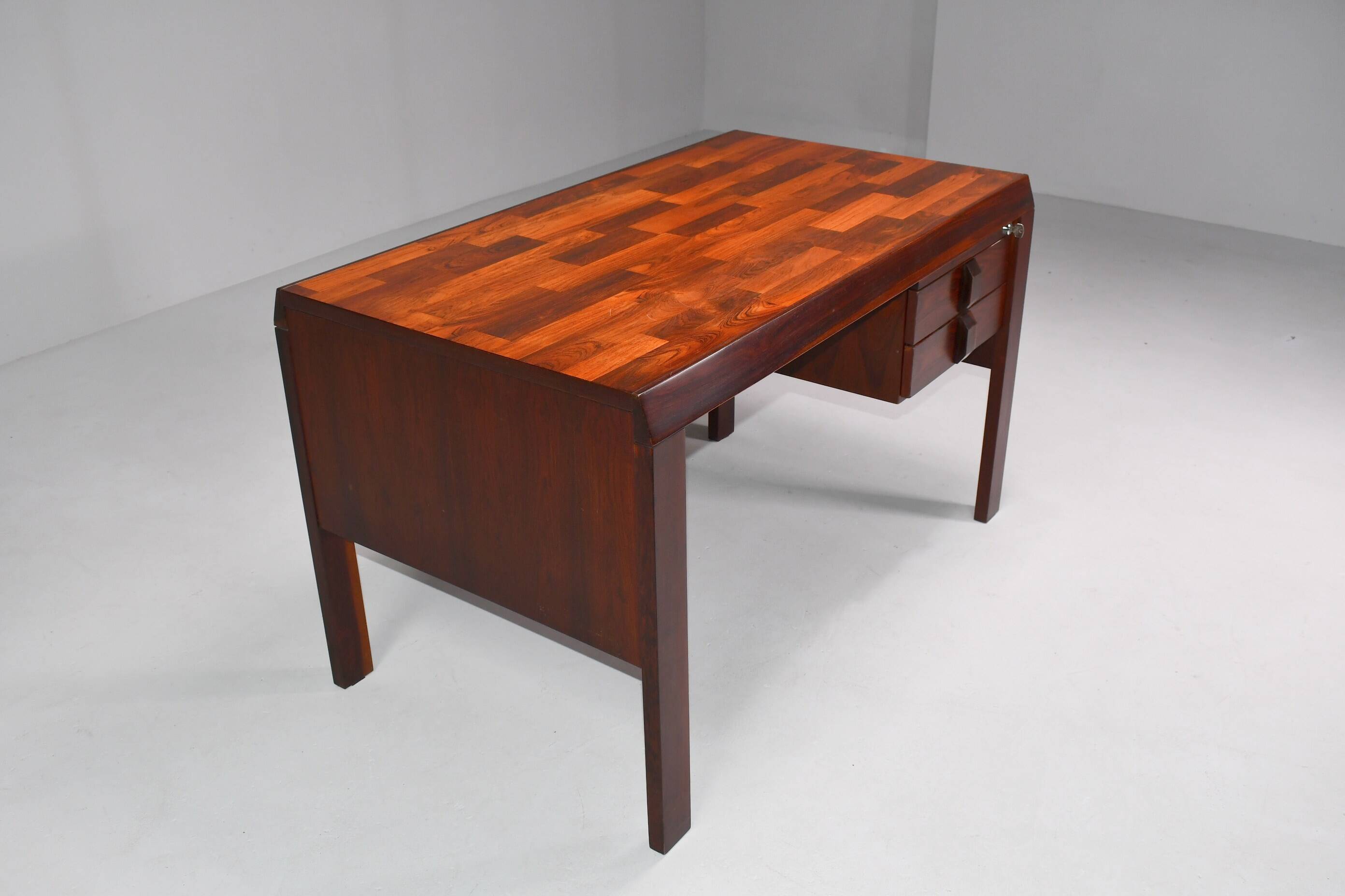 Rosewood desk by Jean Gillon for Italma. Brazil 1970s.