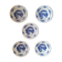 Ensemble de 5 assiettes en porcelaine de Sarreguemines