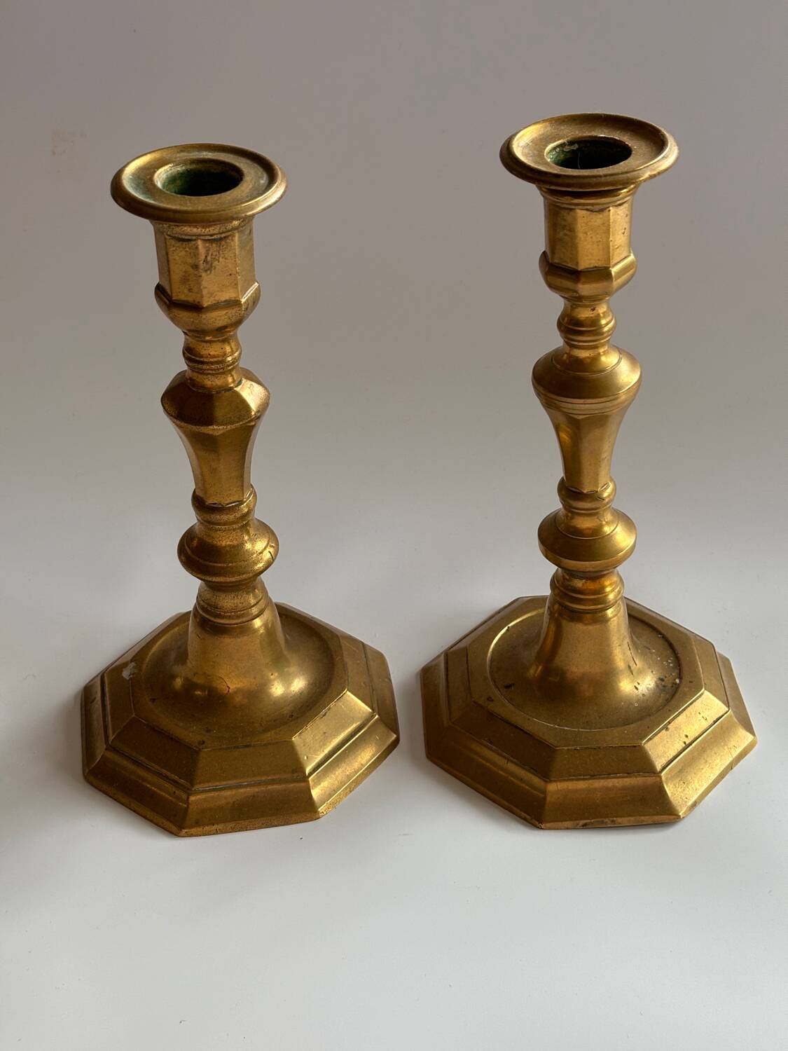Brass candle holders