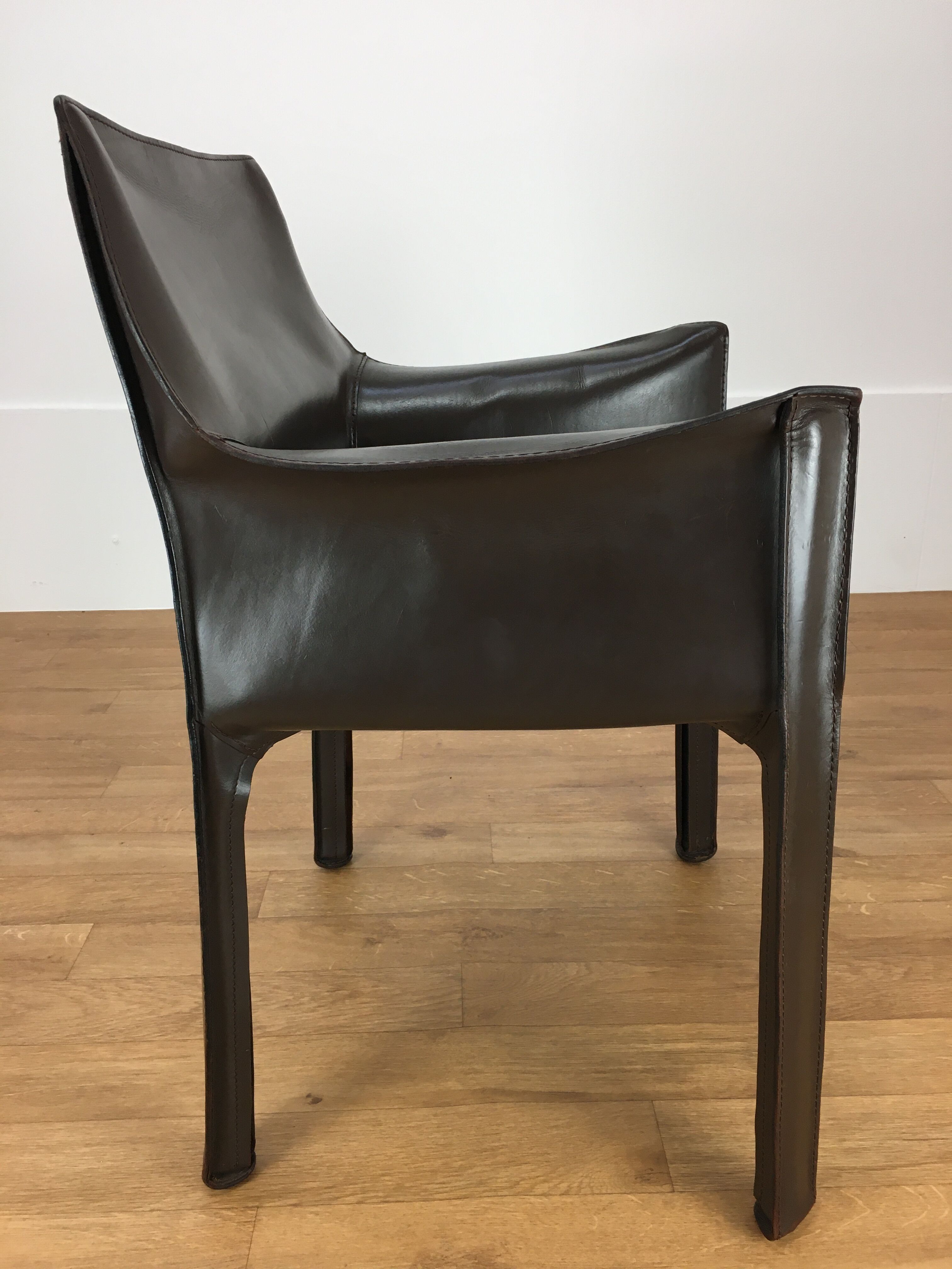 Mario Bellini leather armchair for Cassina, model CAB 413