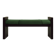 Maërl bench, sepia model, ebonized chestnut and green leather