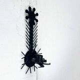 Mid-century modern Danish candle holders in metal and glass by Dantoft, 1960s, set of 2.